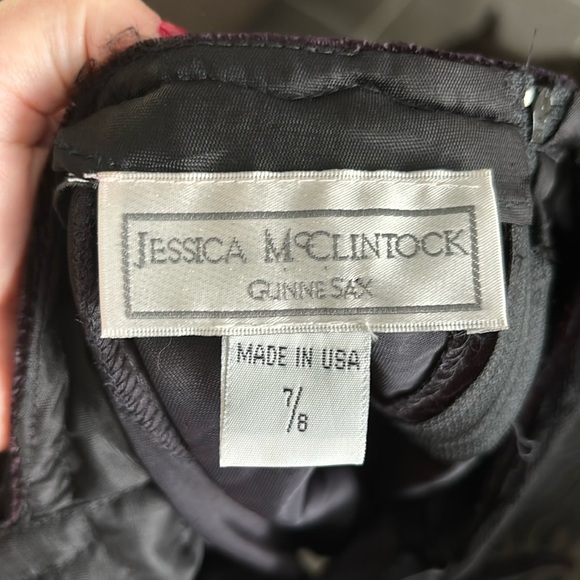 GUNNE SAX 1980's Jessica Mcclintock Vintage Black Mini Dress - Size 7/8 - Picture 11 of 13